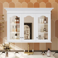 Load image into Gallery viewer, Medicine Cabinet With Mirror Door And Adjustable Shelves, Wall-Mounted Bathroom Storage Cabinet - White
