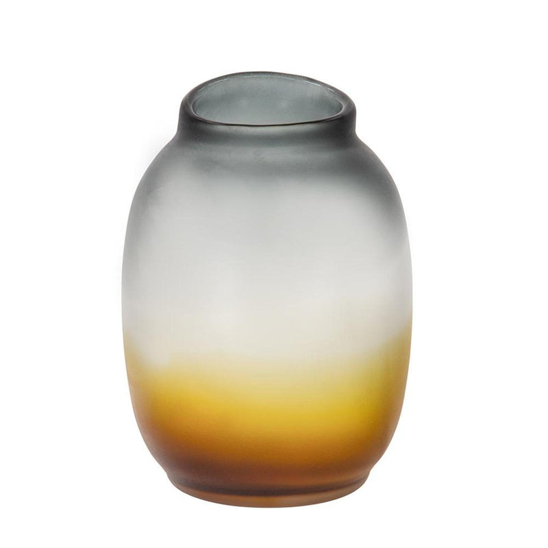 Ombre Round Table Vase (574233) - Charcoal / Orange