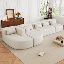 Load image into Gallery viewer, Upholstered Sofa Free Combined Sofa Couch With 2 Chaise Lounge And Five Back Pillows For Living Room
