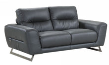 Load image into Gallery viewer, Genuine Leather Love Seat - Silver
