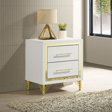Load image into Gallery viewer, Chesney - 2 Drawer Nightstand With Trim, Bedroom Side Table - White
