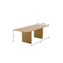 Load image into Gallery viewer, 79" Solid Wood Double Pedestal Base Dining Table - Natural
