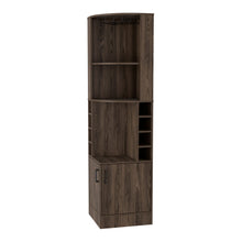 Load image into Gallery viewer, Wood Corner Bar Cabinet With Two Doors - Walnut

