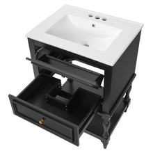 Load image into Gallery viewer, Bathroom Vanity With Sink, 2 Drawers Storage Cabinet, Open Shelf
