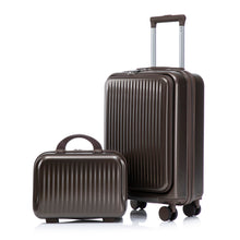 Load image into Gallery viewer, Luggage Set With Cosmetic Case, Combination Lock, Front Opening Design
