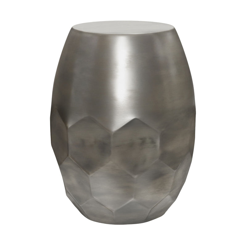 20" Metal Round End Table - Silver