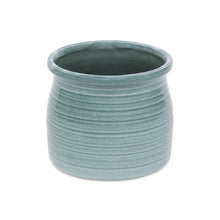 Load image into Gallery viewer, Striped Round Pot Planter (487409) - Celadon
