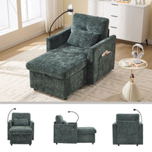 Load image into Gallery viewer, Multifunctional Chenille Recliner Sofa With Storage And Phone Bracket
