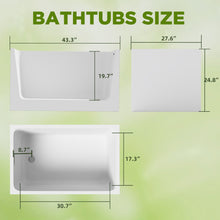 Load image into Gallery viewer, Freestanding Bathtub With Drain, Rectangular Shape
