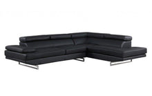 Load image into Gallery viewer, Leather L Shaped 2 Piece Corner Sectional - Black
