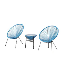 Load image into Gallery viewer, Outdoor Conversation Set With Ergonomic Lounge Chairs And Tempered Glass Table

