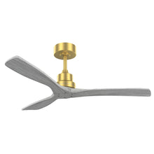 Load image into Gallery viewer, Indoor Ceiling Fan Without Light 3 Solid Wood Blades Remote Control Reversible Dc Motor - Gold
