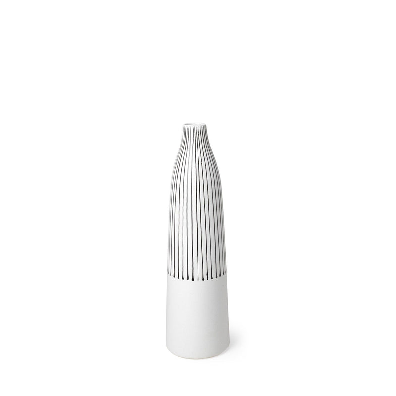 Abstract Cylinder Table Vase (397530) - Black / White