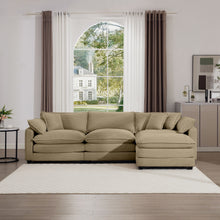 Load image into Gallery viewer, Modern Oversized Modular Cushion Sofa With Ottoman, Low Back, Deep Seating Sofa Set
