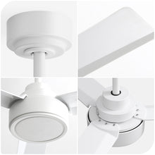Load image into Gallery viewer, Ceiling Fan Without Light, 3 Blades Farmhouse Ceiling Fan With Remote Control 6-Speed Reversible Dc Motor For Living Room, Bedroom, Kitche
