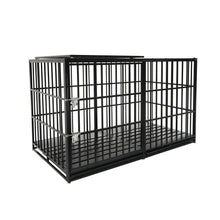 Load image into Gallery viewer, Extra Large Heavy Duty Dog Crate With Removable Pans For Dogs - Black
