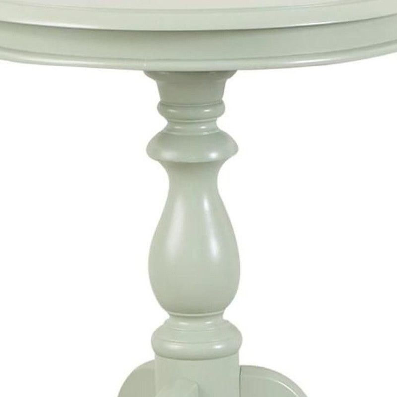 Manufactured Wood Round End Table - Antique Ivory