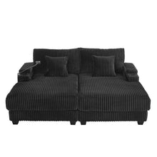 Load image into Gallery viewer, Modern Chaise Sofa With Adjustable Backrest, Cup Holders, Phone Holder &amp; Storage Compartments For Living Room
