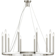 Load image into Gallery viewer, Eleven Light Metal Dimmable Chandelier With Shades - Nickel
