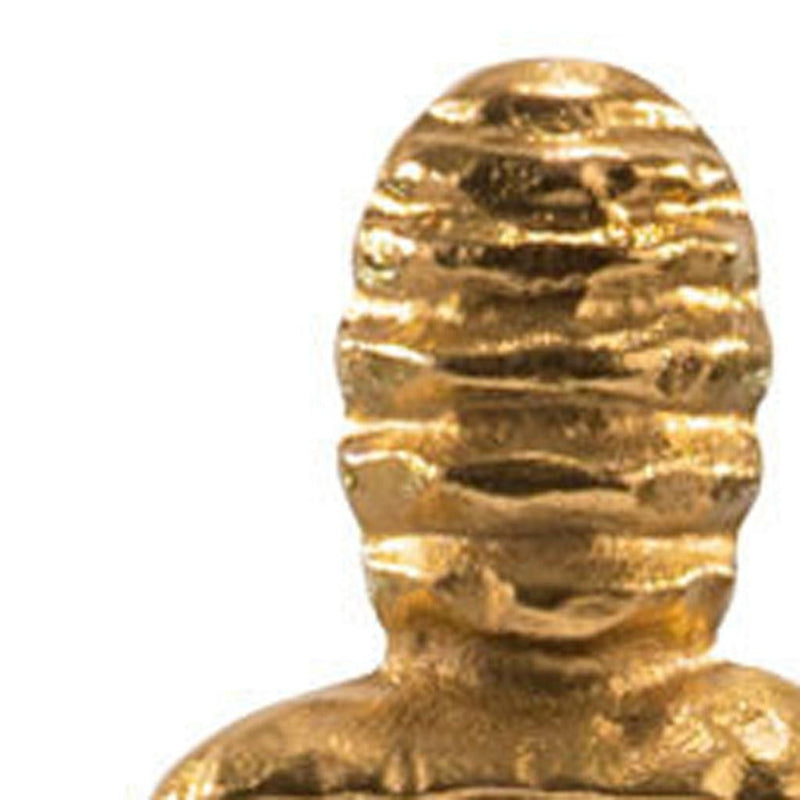 Marble Mummy Tabletop Sculpture - Gold / White