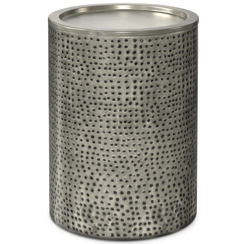 Iron Round End Table - Nickel