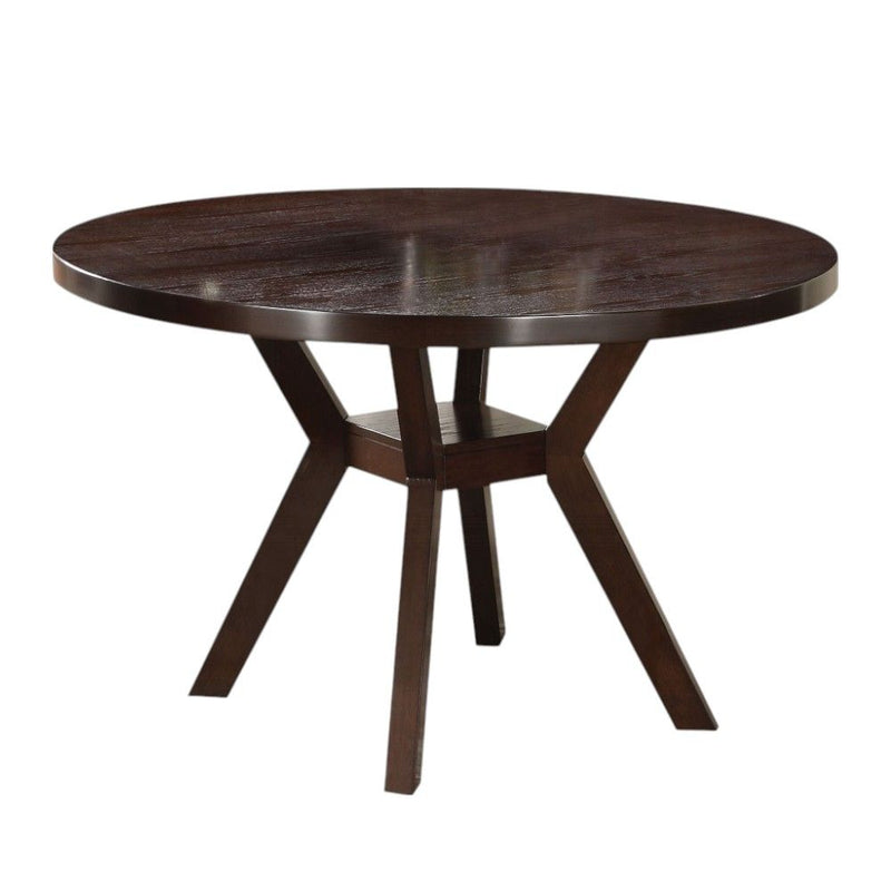 Wood Round Top Dining Table - Espresso
