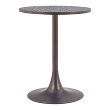 Load image into Gallery viewer, 24" Wood And Steel Pedestal Base Round Top Dining Table - Black
