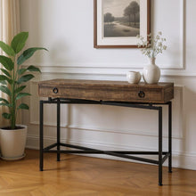 Load image into Gallery viewer, Cross Leg Console Table - Brown And Black

