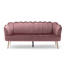 Load image into Gallery viewer, Modern Glam 3 Seater Sofa With Velvet Texture
