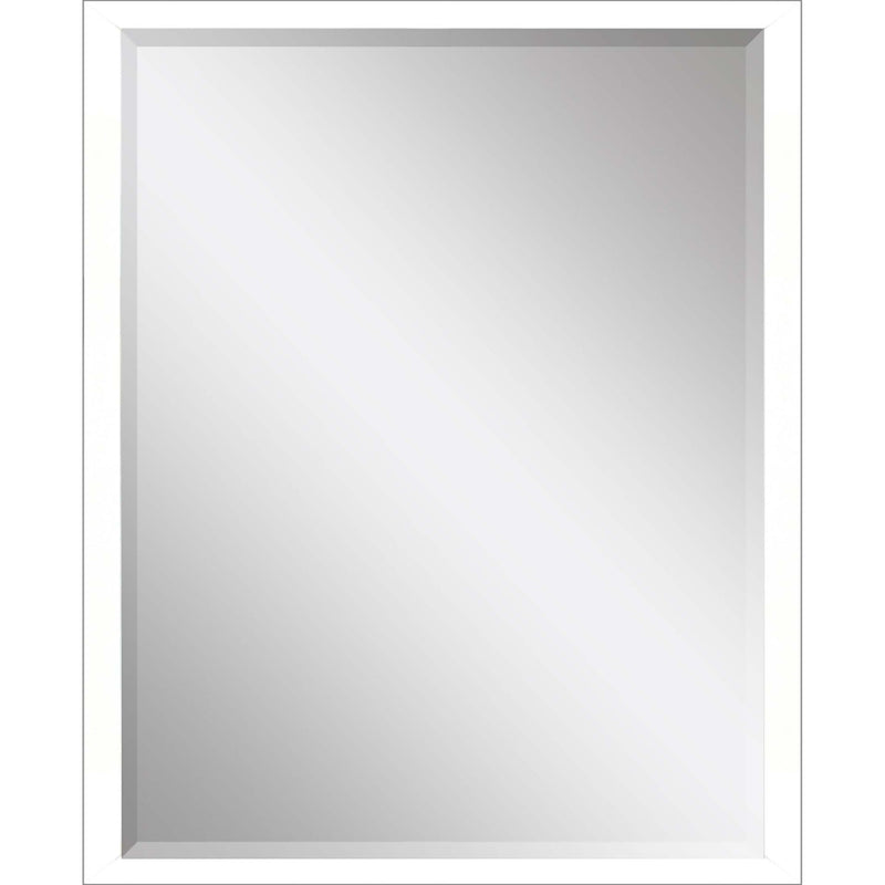 50" Solid Wood Framed Accent Mirror - White