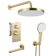 Load image into Gallery viewer, 10" Shower System Set With Control Valve And Overhead Shower

