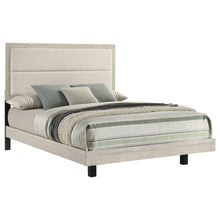 Load image into Gallery viewer, Strout - Queen Panel Bed With Upholstered Headboard - Rustic
