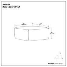Load image into Gallery viewer, Sabella - Square Woven Outdoor / Indoor Pouf - Gray / White
