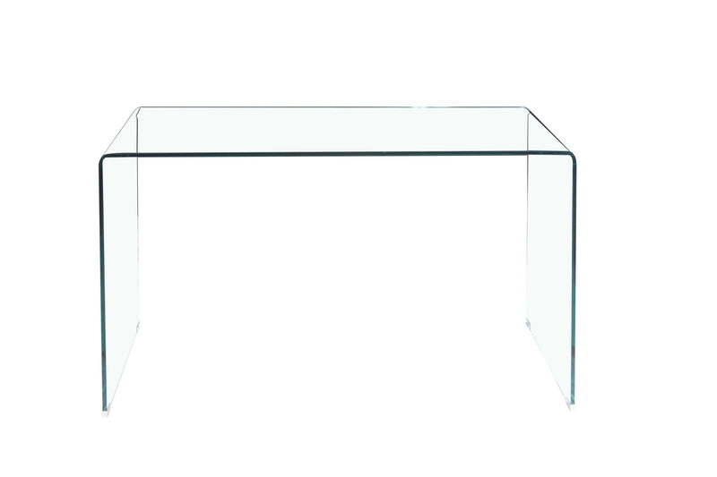 43" Glass Solid Console Table - Clear