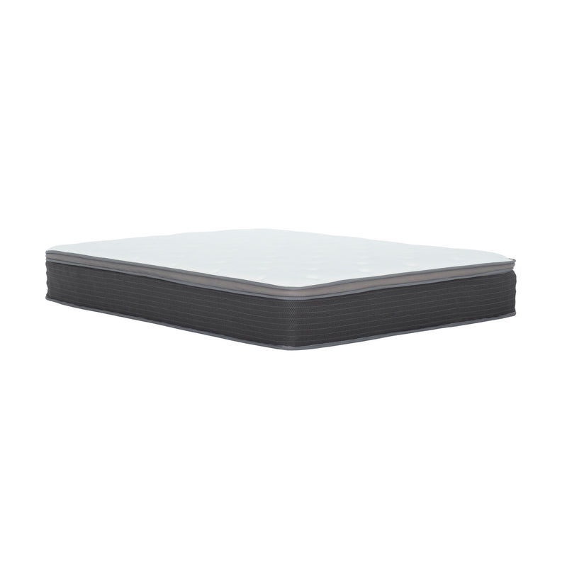 12'' Hybrid Mattress In A Box, Plush Gel Memory Foam Mattress Top With Pocket Coil Base - Gray / White - Queen