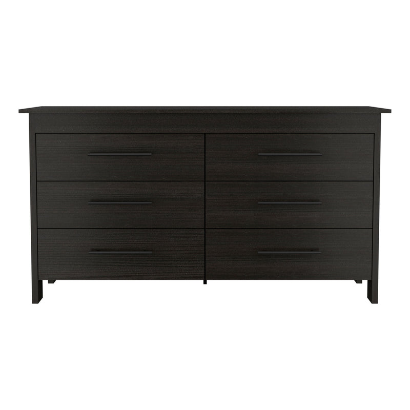 Six Drawer Double Dresser (737987) - Black