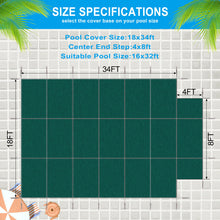 Load image into Gallery viewer, 16 X 32 Ft High Strength Pool Safety Cover For Inground Winter Swimming Pools With Center End Step
