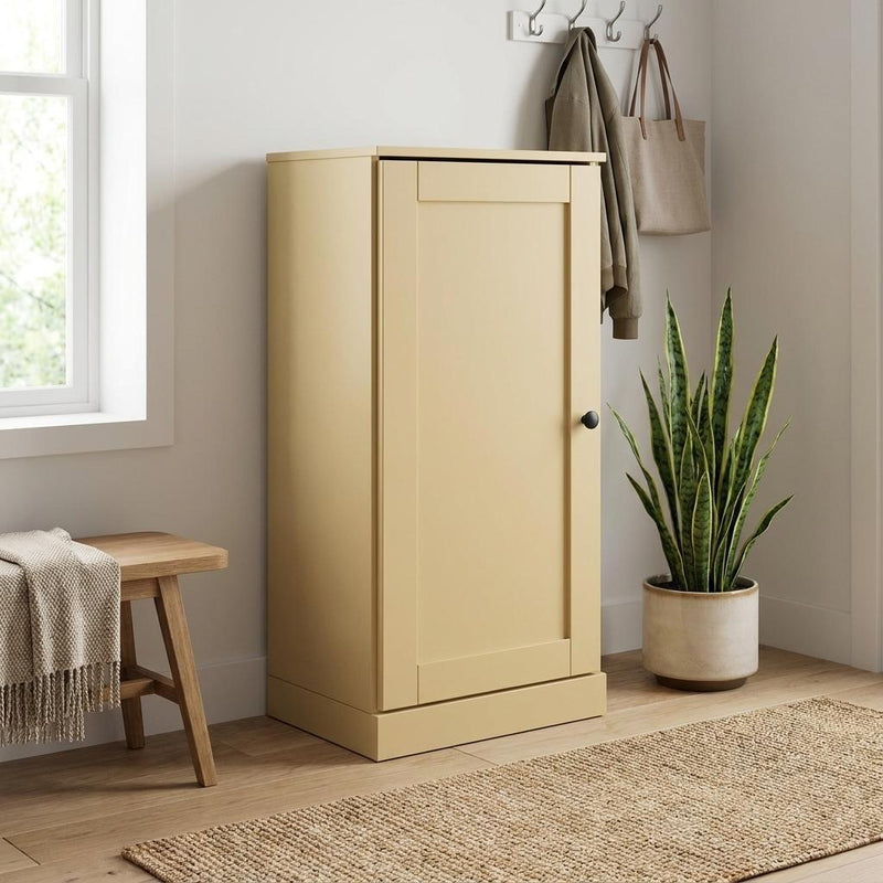 Ten Pair Solid Woodshoe Storage Cabinet (752116) - Yellow