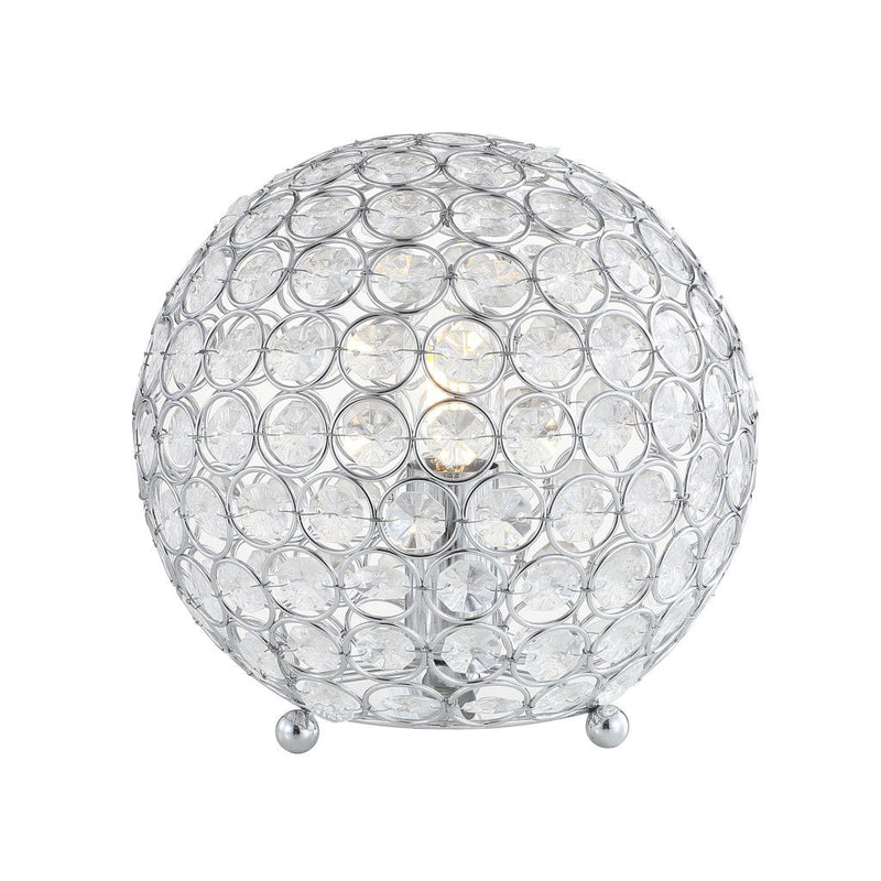 Geometric Globe Table Lamp With Globe - Clear