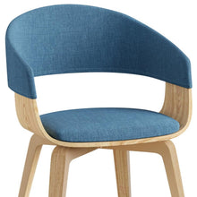 Load image into Gallery viewer, Solid Wood Dining Parsons Chair - Blue / Brown
