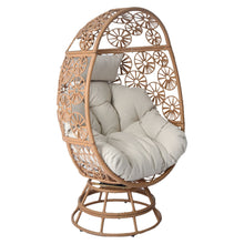 Load image into Gallery viewer, Lenola - Outdoor Patio Wicker Swivel Egg Chair - Brown / Beige
