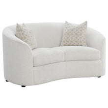 Load image into Gallery viewer, Rory - Sloped Arms Loveseat With Pillows - White
