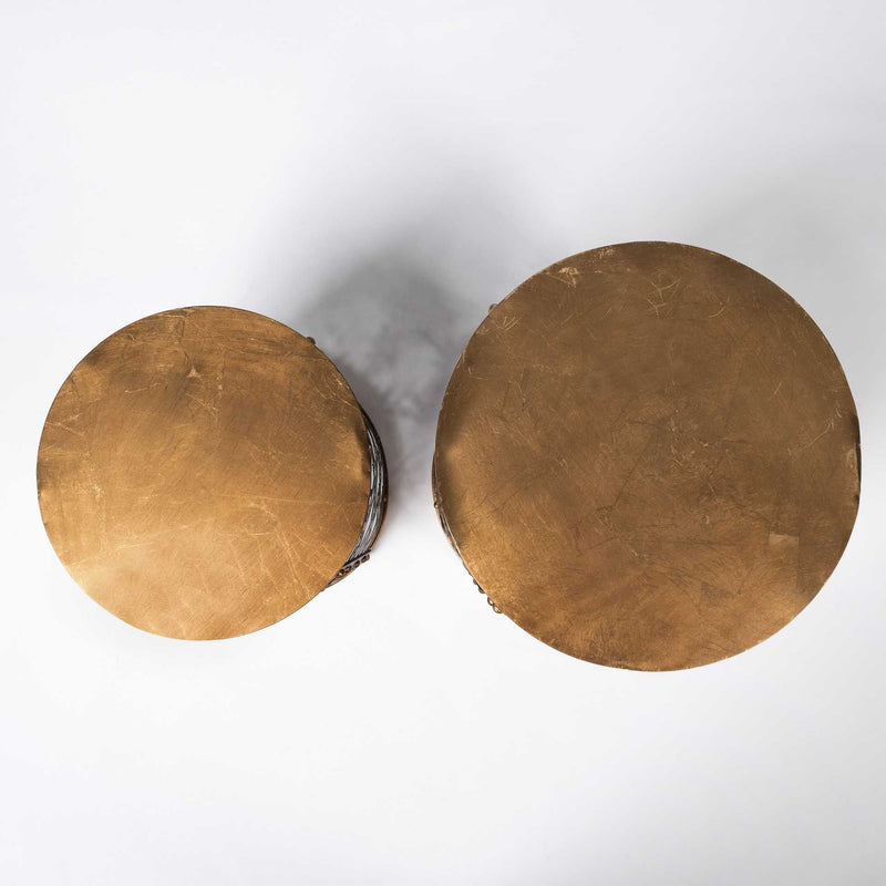 Round End Table (Set of 2) - Gold