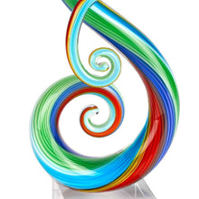 Load image into Gallery viewer, Murano Modern Abstract Tabletop Sculpture - Clear / Rainbow
