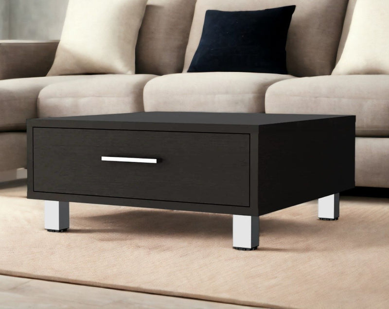 Coffee Table With Drawer - Black