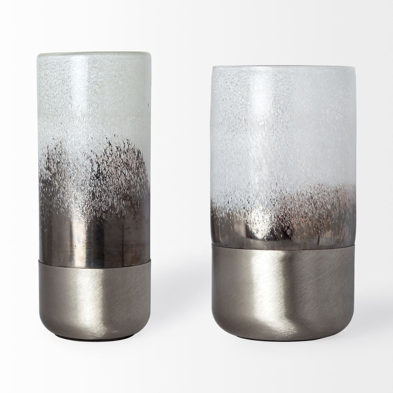 Abstract Cylinder Table Vase (397509) - White