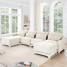 Load image into Gallery viewer, Stylish Sofa With Ottoman And Lumbar Pillows, Ergonomic Design
