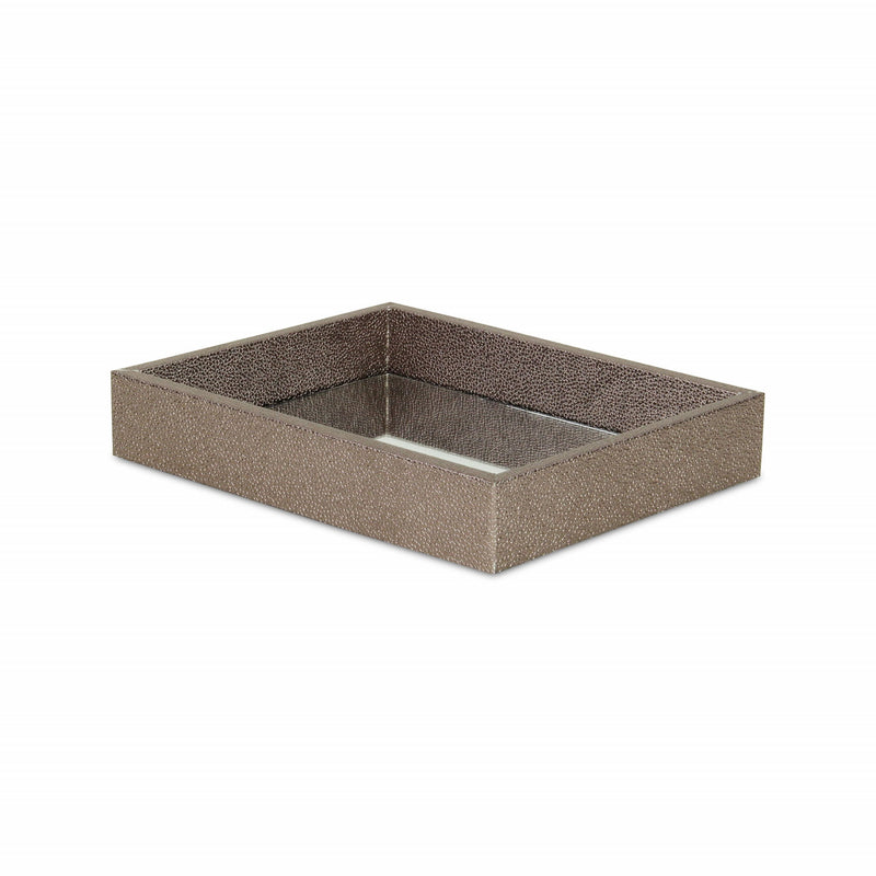 10" Rectangular Wood Handmade Tray - Gray