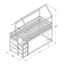 Load image into Gallery viewer, Bunk Bed With Shelves And Drawers, Storage Focused Design
