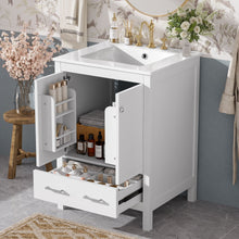 Load image into Gallery viewer, Bathroom Vanity With Integrated Undermount Ceramic Sink, 2 Doors And 1 Drawer, Soft Close Hinges
